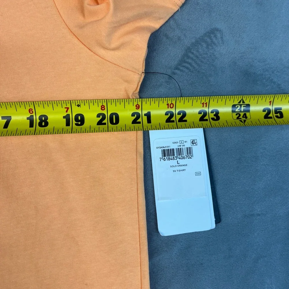 NWT Guess Men's T-Shirt Size Large Orange Logo SmartGuess Cotton Tee - Picture 4 of 10